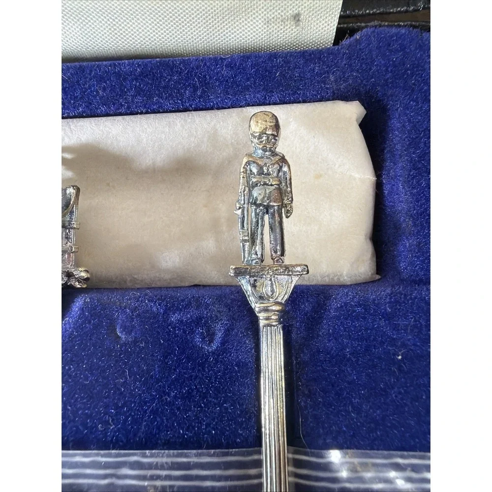 Vintage Sandringham Coronation Spoon‎ Set 6pc WAPW Silver Plate Great Britain